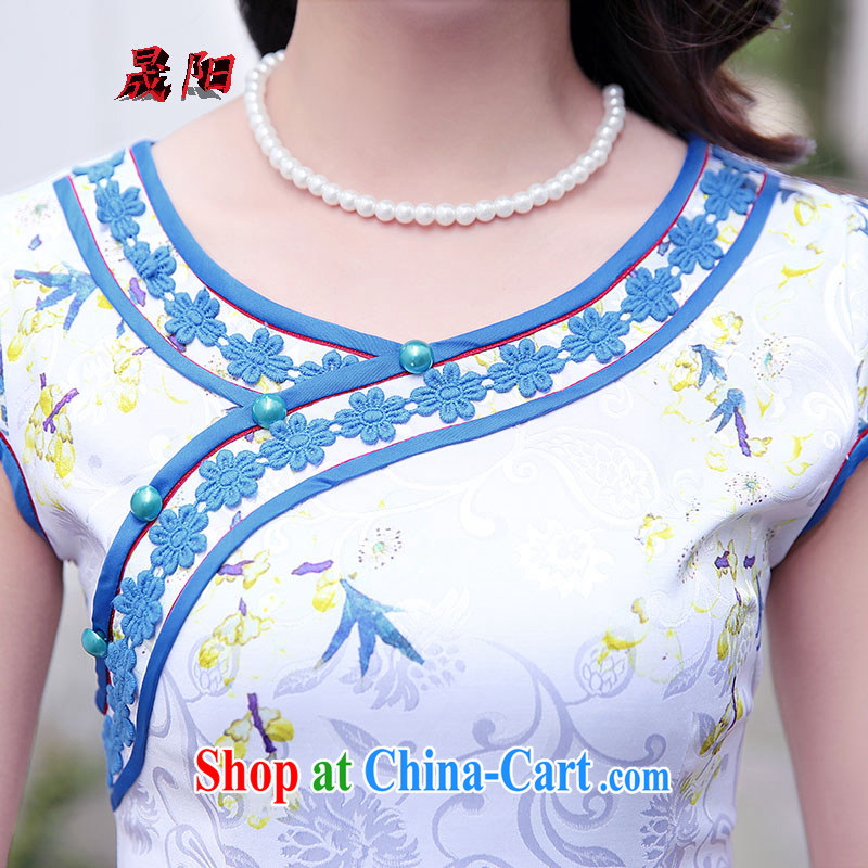 Sung Yang 2015 summer New Beauty video thin Phillips-head stamp duty and stylish girl with improved cheongsam dress is a Phillips XXL, Sung-yang (shengyang), online shopping
