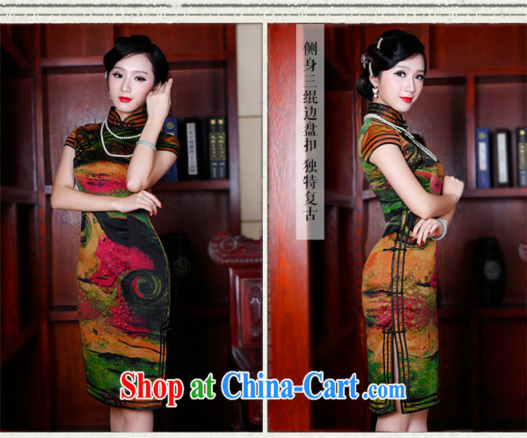 Leisure facilities in the old silk fragrant cloud dresses dresses, long dresses, ladies short sleeve retro dress suit 5244 XXL pictures, price, brand platters! Elections are good character, the national distribution, so why buy now enjoy more preferential! Health