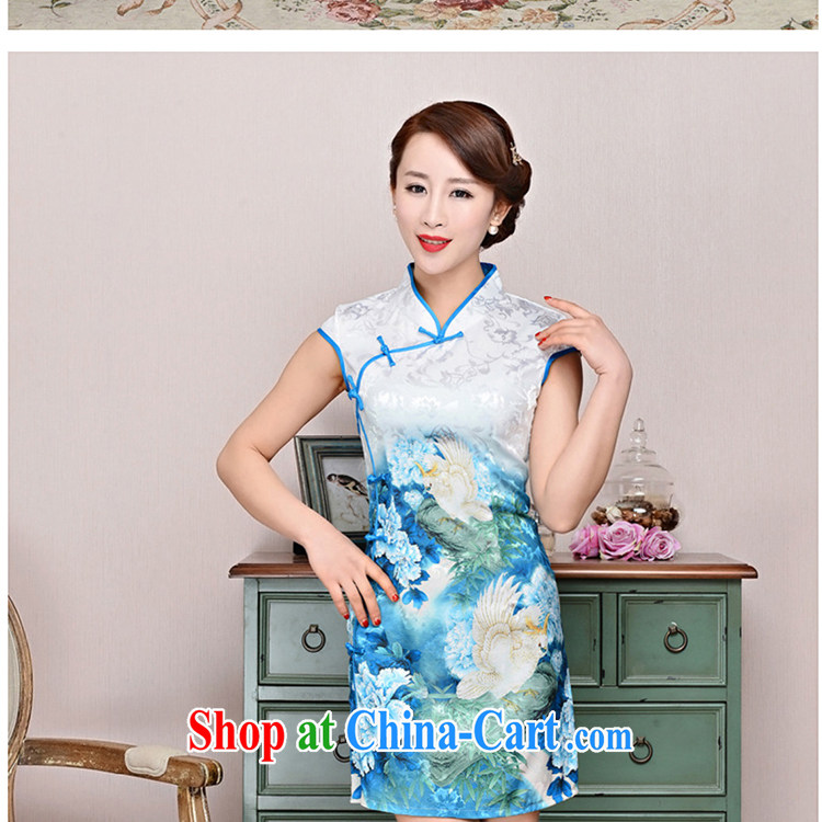 The pro-pleasant summer new stylish dresses cheongsam black collar, crane figure XXL pictures, price, brand platters! Elections are good character, the national distribution, so why buy now enjoy more preferential! Health
