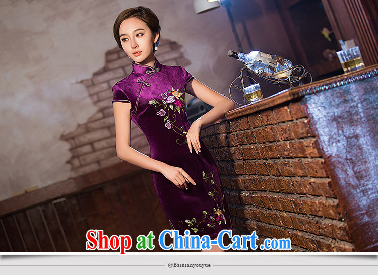 Love spell Fort 2015 new summer standard wool retro, short, cultivating dresses style ladies short dresses Magenta XXXL (102/ 84/106, pictures, price, brand platters! Elections are good character, the national distribution, so why buy now enjoy more preferential! Health
