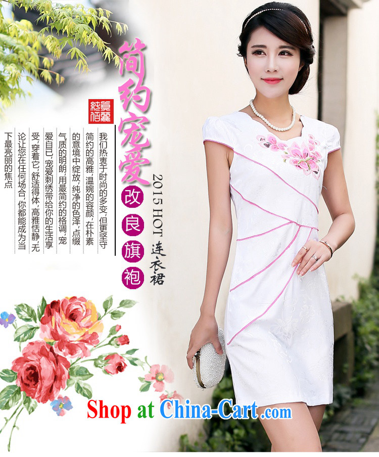 Jin Bai Lai dress dresses 2015 summer fashion style toast clothing graphics thin beauty short-sleeved embroidered summer dress outfit improved toner spent 4XL pictures, price, brand platters! Elections are good character, the national distribution, so why buy now enjoy more preferential! Health