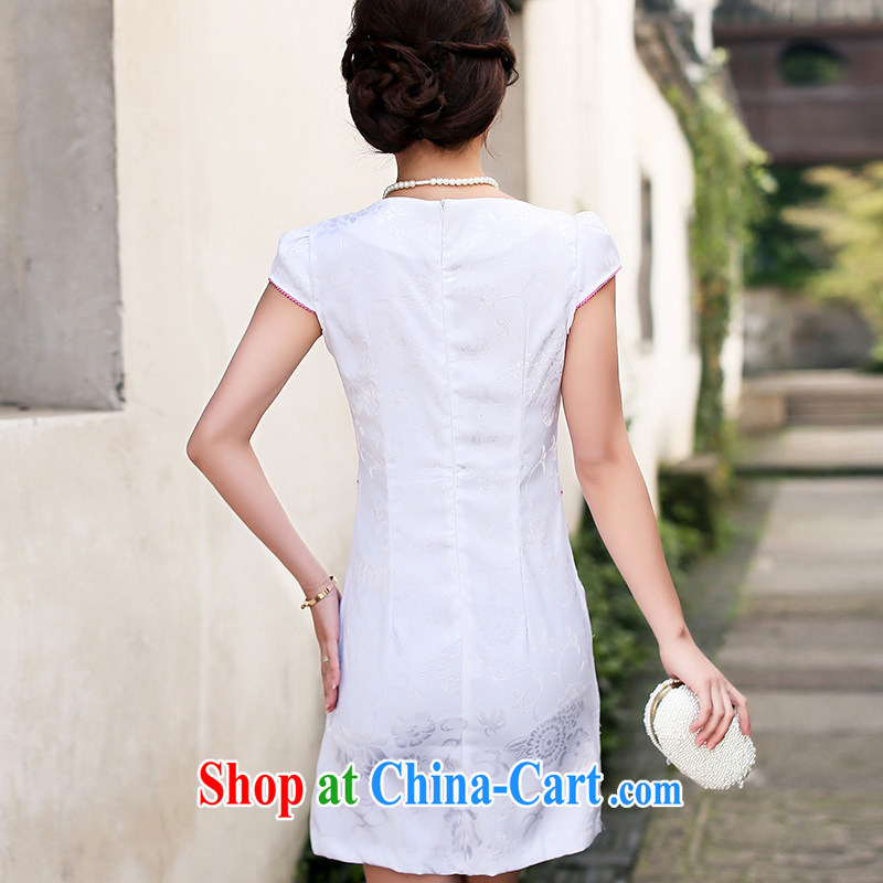Jin Bai Lai dress dresses 2015 summer fashion style toast clothing graphics thin beauty short-sleeved embroidered summer dress outfit improved toner spent 4XL, pure Bai Lai (C . Z . BAILEE), online shopping