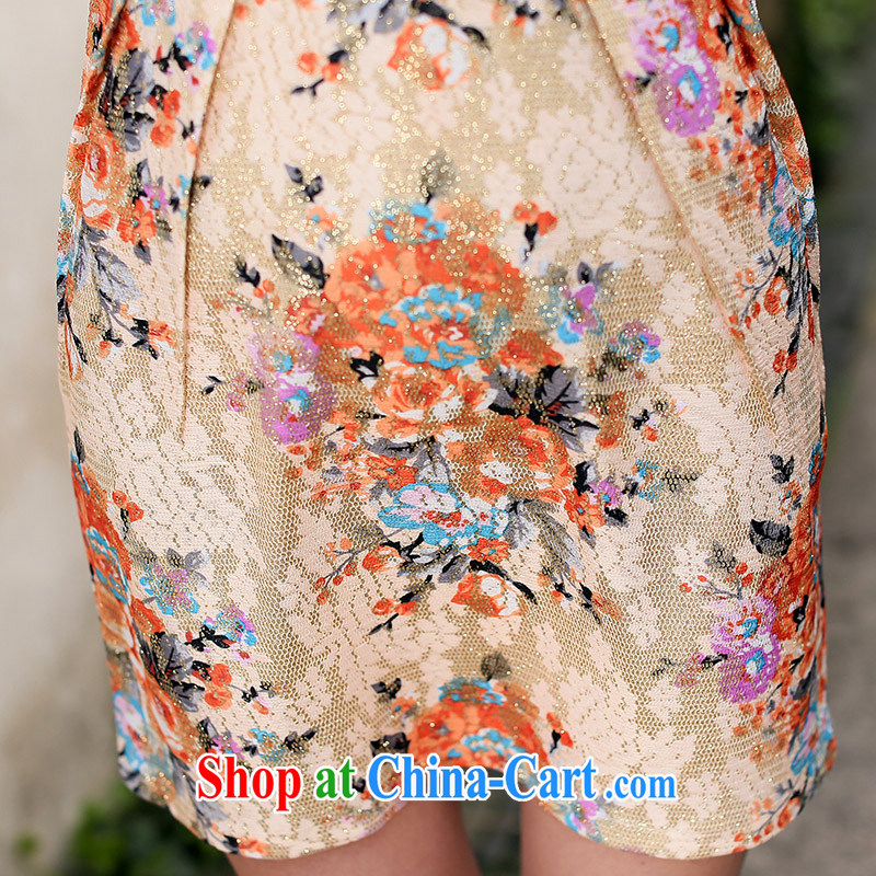Jin Bai Lai summer dresses skirts stylish improved temperament dresses 2015 dress New Beauty video thin Chinese large code cheongsam dress 4 XL idealistically Bai Lai (C . Z . BAILEE), online shopping