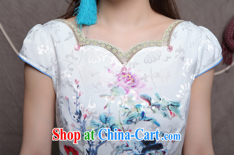 Selina Chow honey honey China wind National wind improved stylish commuter cultivating graphics thin cheongsam FF A - 033 - 9904 white XL pictures, price, brand platters! Elections are good character, the national distribution, so why buy now enjoy more preferential! Health