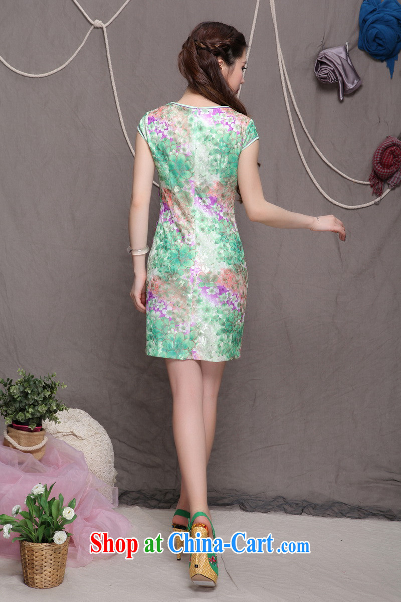 Chow honey honey 2015 New China wind stylish ethnic wind and refined improved cheongsam dress elegance FF A - 033 - 9905 blue XL pictures, price, brand platters! Elections are good character, the national distribution, so why buy now enjoy more preferential! Health