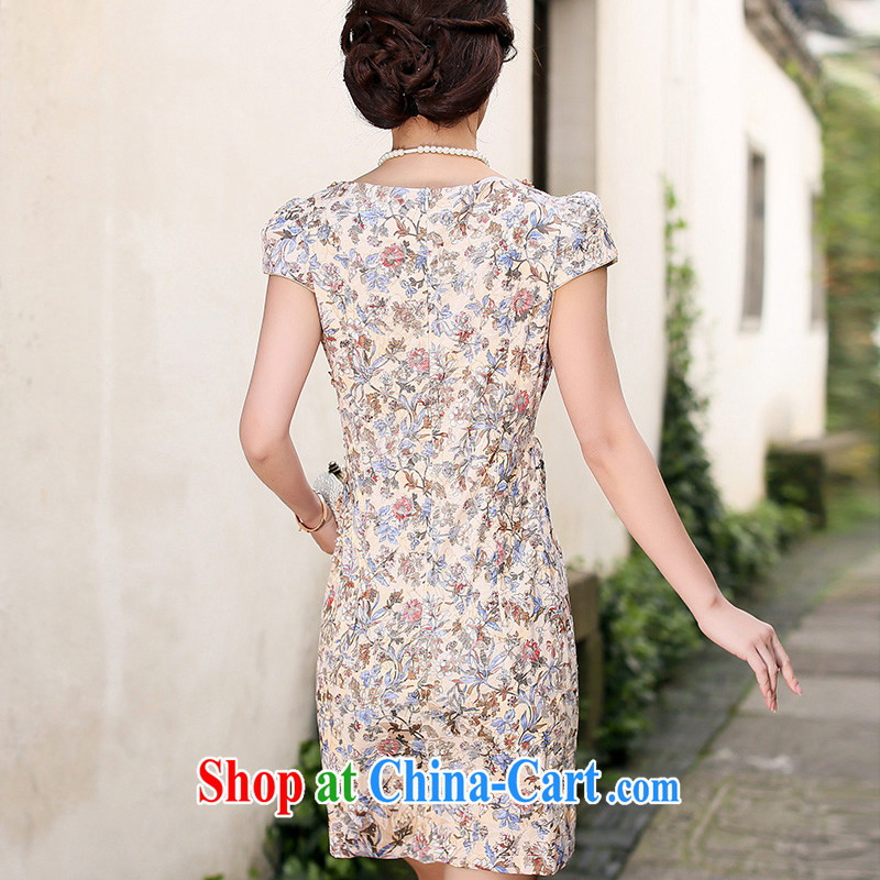 Jin Bai Lai Chinese qipao dress new and improved, 2015 embroidery high-end antique dresses short-sleeved gown toast clothing qipao 4 XL, pure Bai Lai (C . Z . BAILEE), online shopping