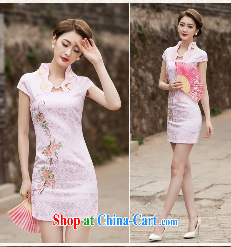 Chow honey honey 2015 new summer fashion improved cheongsam dress, Style short dress B - 518 - 1122 pink XL pictures, price, brand platters! Elections are good character, the national distribution, so why buy now enjoy more preferential! Health