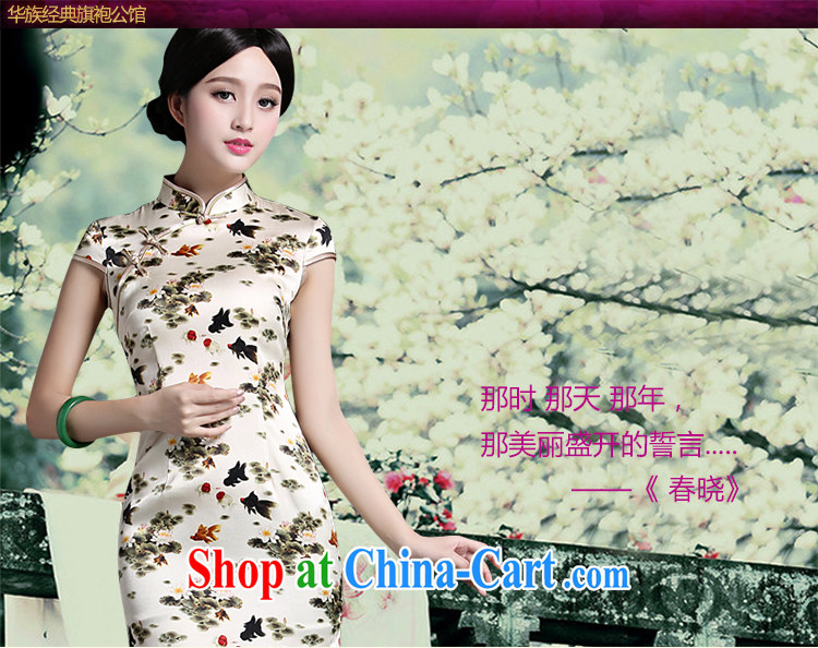 China classic summer grade heavy silk sauna silk day dresses dresses stylish improved elegance floral XXXL pictures, price, brand platters! Elections are good character, the national distribution, so why buy now enjoy more preferential! Health