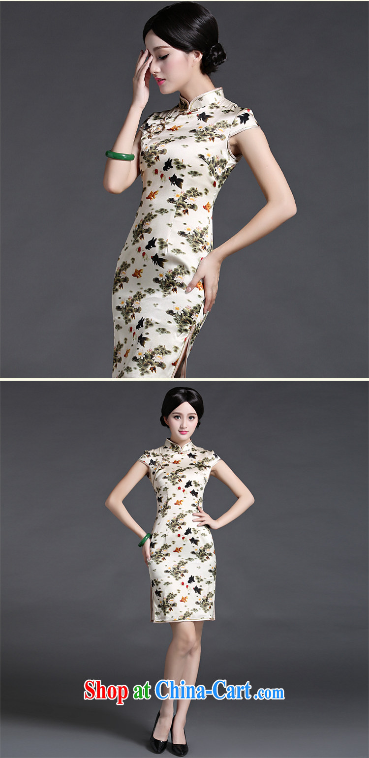 China classic summer grade heavy silk sauna silk day dresses dresses stylish improved elegance floral XXXL pictures, price, brand platters! Elections are good character, the national distribution, so why buy now enjoy more preferential! Health