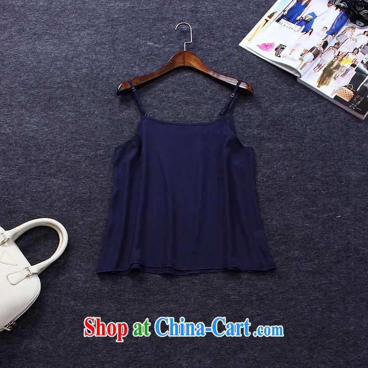 Peregrine sunny store 2015 summer new women with large, loose in Europe to the embroidery two-piece Doo tents T-shirt short-sleeved T shirt dark blue XL (42) pictures, price, brand platters! Elections are good character, the national distribution, so why buy now enjoy more preferential! Health