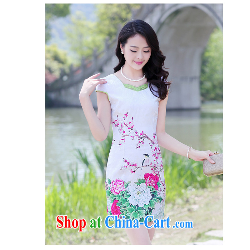 According to Tony BLAIR's 2015 summer new jacquard V collar retro beauty classic contemporary Chinese qipao dresses female Red Peony XXXL pictures, price, brand platters! Elections are good character, the national distribution, so why buy now enjoy more preferential! Health