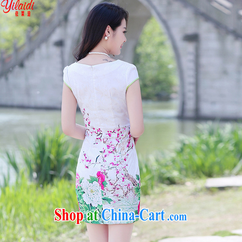 According to Tony BLAIR's 2015 summer new jacquard V collar retro beauty classic contemporary Chinese qipao dresses women's clothing the Peony XXXL, Randy yilaidi), shopping on the Internet
