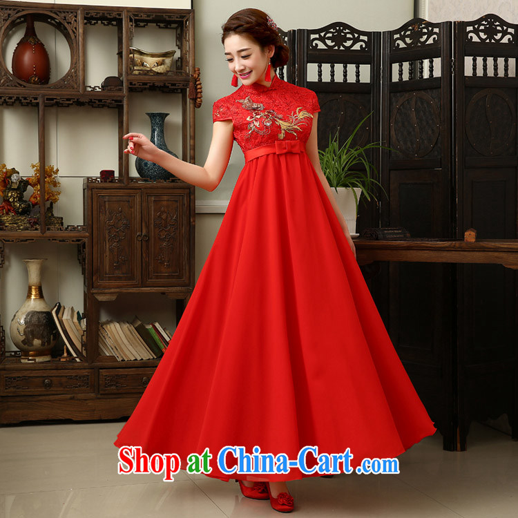married love 2015 new toast serving spring, long wedding red bridal wedding dresses dress pregnant women in red sleeved XL pictures, price, brand platters! Elections are good character, the national distribution, so why buy now enjoy more preferential! Health