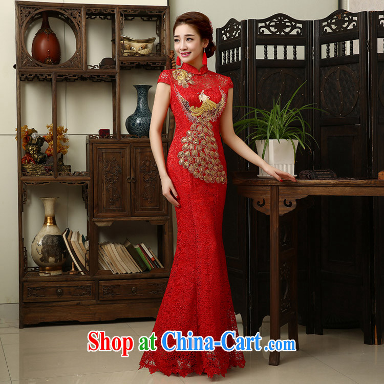 married love Evening Dress new spring 2015 Korean-style crowsfoot bridal toast serving long, cultivating red wedding dresses summer dresses red XL pictures, price, brand platters! Elections are good character, the national distribution, so why buy now enjoy more preferential! Health