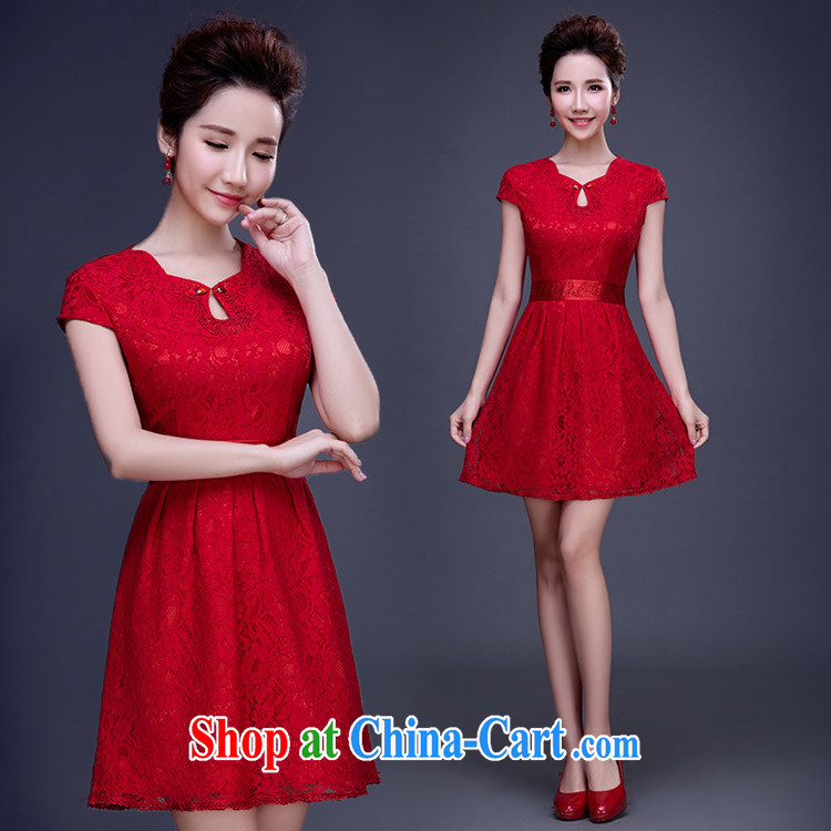 married love bridal toast service 2015 spring new wedding dresses red lace short dresses summer wedding dress female Red XL pictures, price, brand platters! Elections are good character, the national distribution, so why buy now enjoy more preferential! Health