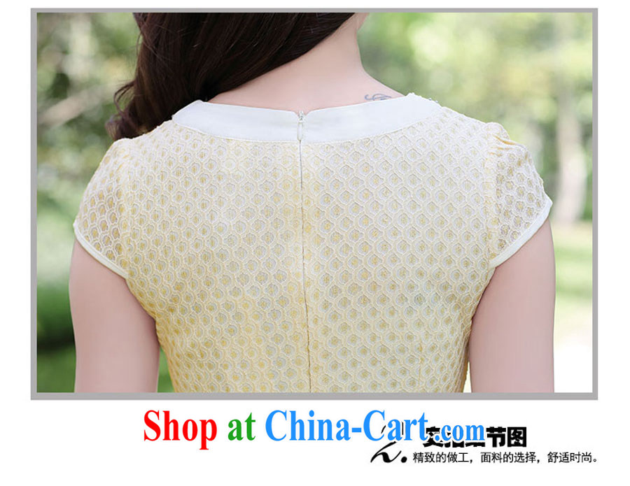 Sung Yang 2015 summer New Beauty video thin short-sleeve with manual hot drill solid color improved cheongsam lace dresses apricot XXXL pictures, price, brand platters! Elections are good character, the national distribution, so why buy now enjoy more preferential! Health