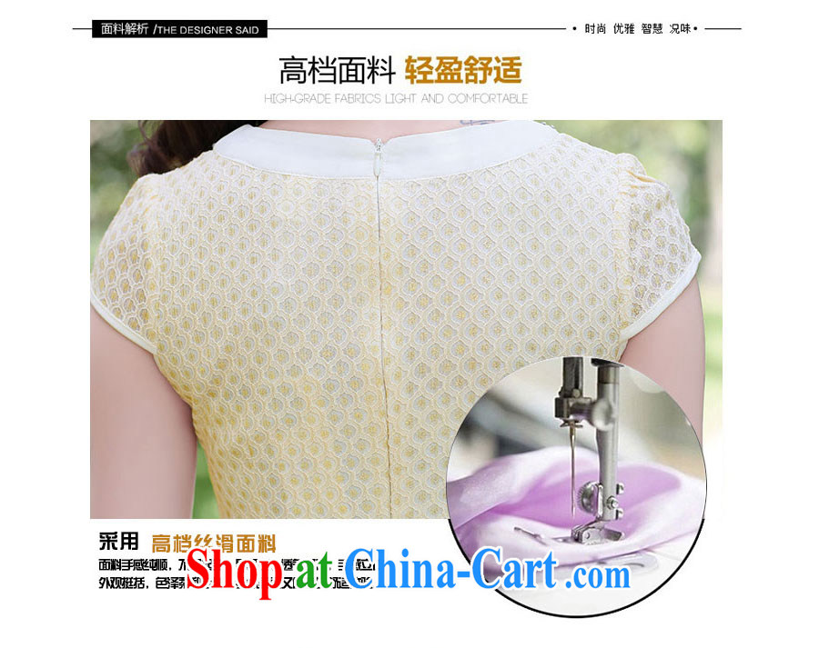 Sung Yang 2015 summer New Beauty video thin short-sleeve with manual hot drill solid color improved cheongsam lace dresses apricot XXXL pictures, price, brand platters! Elections are good character, the national distribution, so why buy now enjoy more preferential! Health