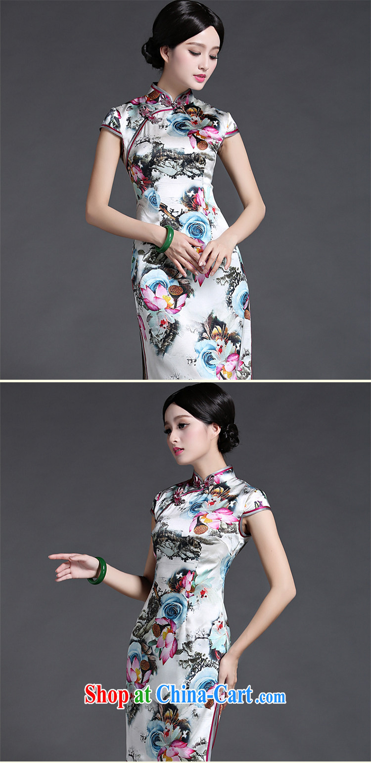 china korea classic stylish summer silk sauna silk everyday, qipao dresses retro improved short suit L pictures, price, brand platters! Elections are good character, the national distribution, so why buy now enjoy more preferential! Health