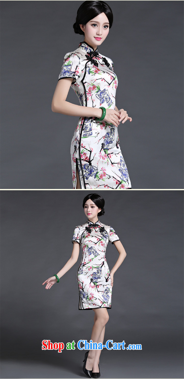 China classic 2015 new summer heavy silk dos santos Ms. Silk Dresses daily dress improved graphics thin fancy XXXL pictures, price, brand platters! Elections are good character, the national distribution, so why buy now enjoy more preferential! Health