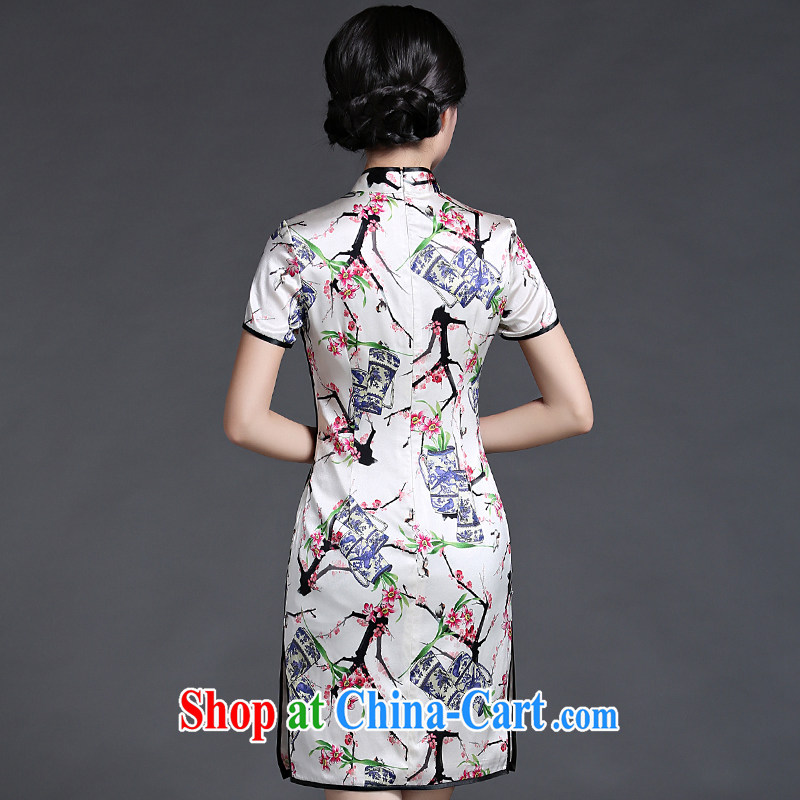 China classic 2015 new summer heavy silk dos santos Ms. Silk Dresses day dresses improved graphics thin fancy XXXL, China Classic (HUAZUJINGDIAN), online shopping