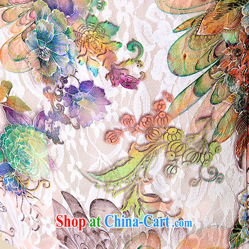 Connie, population 2015, summer lace cheongsam improved stylish beauty retro elegant qipao 8968 #Fung Mei Hua XXXL, Connie population (Denisi), shopping on the Internet