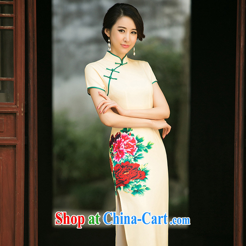 The Yee-SA such as smoke new summer dresses daily improved long robes, generation, stamp duty cheongsam dress Ethnic Wind female ZA XL 014