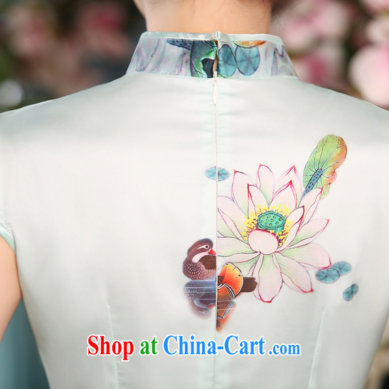 The cross-sectoral youth Elizabeth 2015 I should be grateful if you new long cheongsam improved female cheongsam dress summer long cheongsam dress everyday stylish ZA L 301, cross-sectoral, Elizabeth, and shopping on the Internet