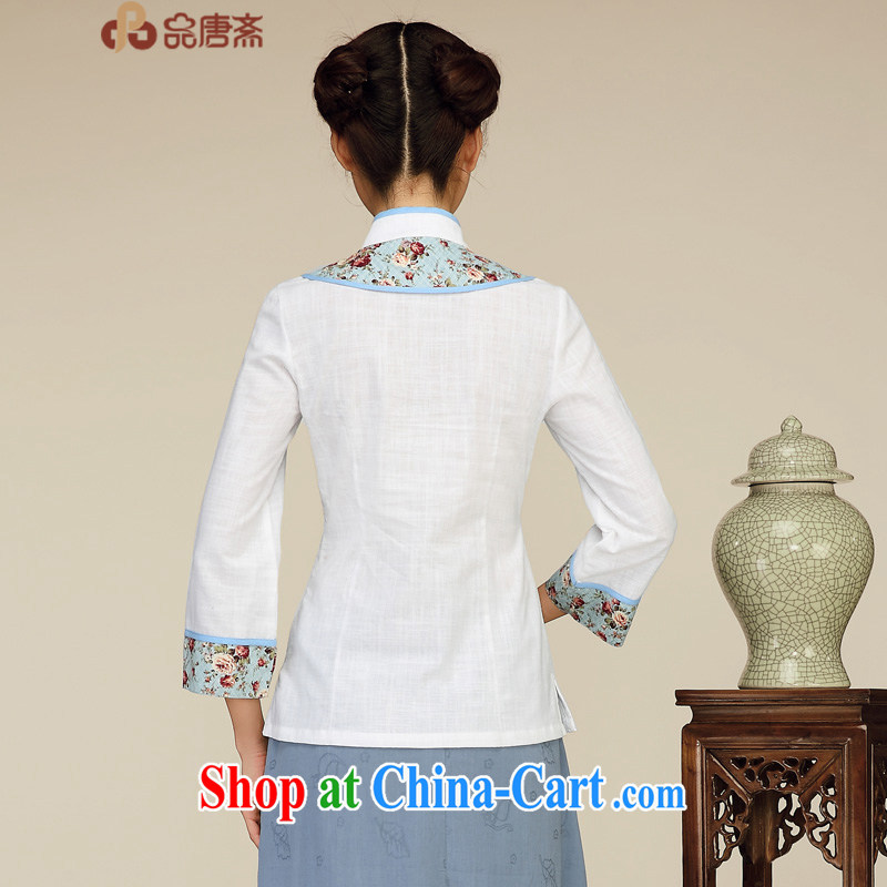 Mr Henry Tang, Id al-Fitr 2015 spring new Han-improved female Chinese T-shirt Chinese wind Long-Sleeve Chinese T-shirt white XL, Tang ID al-Fitr, shopping on the Internet