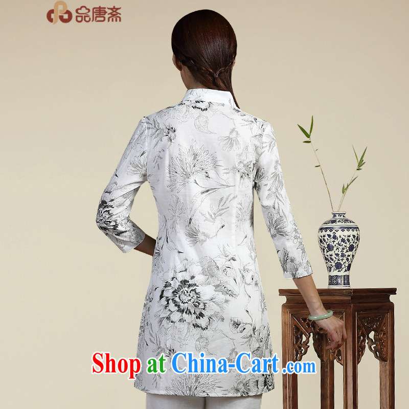 Mr Tang, Id al-Fitr 2015 improved cheongsam shirt, 2015 new spring and summer with Han-ethnic wind cotton the female white XL, Tang id al-Fitr, shopping on the Internet