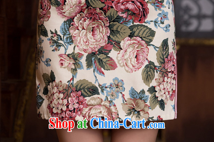 5 AND THE 2015 spring and summer New China wind stylish improved retro Sai Kung cotton cheongsam dress short daily beauty dresses WGT 0440 photo color XXL pictures, price, brand platters! Elections are good character, the national distribution, so why buy now enjoy more preferential! Health