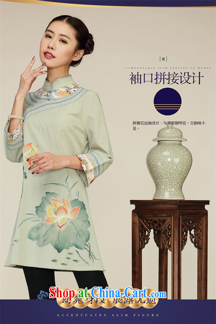 Mr Henry Tang, Id al-Fitr retro China wind cotton the women improved, their long robes T-shirt green and yellow XL pictures, price, brand platters! Elections are good character, the national distribution, so why buy now enjoy more preferential! Health