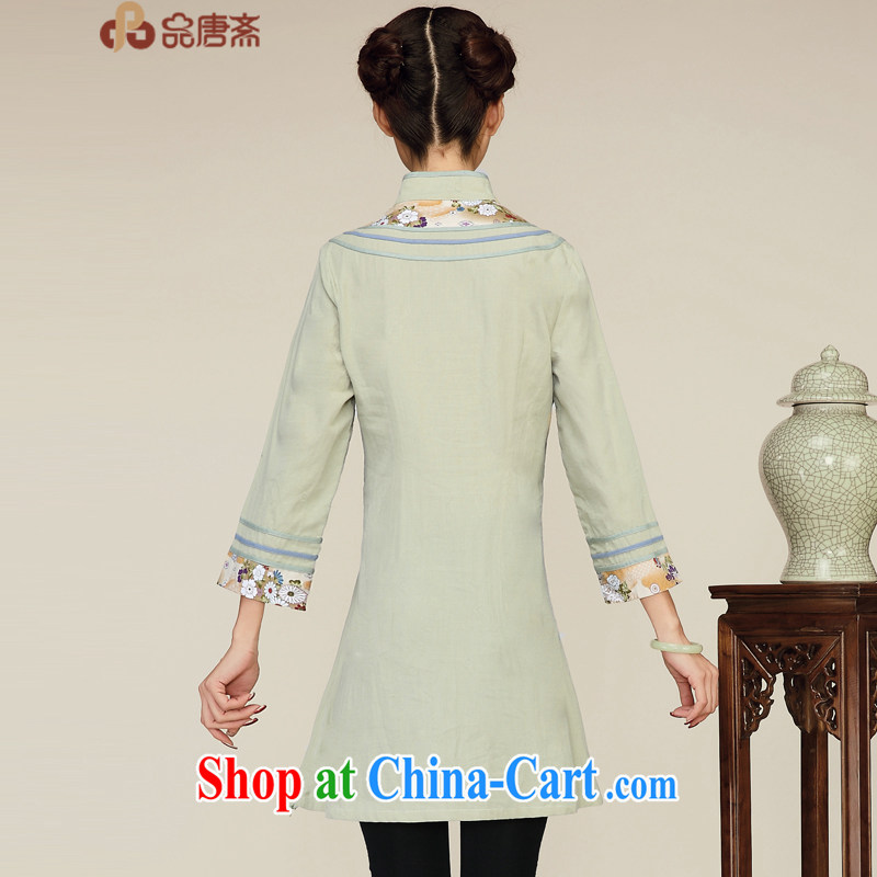 Mr Henry Tang, Id al-Fitr retro China wind cotton the women improved, their long robes T-shirt green and yellow XL, Tang Id al-Fitr, shopping on the Internet