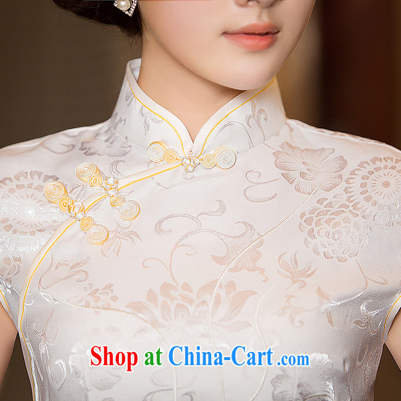 Love spell Fort Lauderdale 2015 new summer fashion graphics thin beauty short, short-sleeved, for Chinese qipao white XXL (98/ 80/102, love spell Fort Lauderdale, online shopping