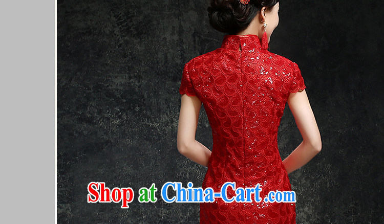 Definition 2015 early New cheongsam Chinese, LED lights, lace short dresses bridal toast clothing Red. Pictures, price, brand platters! Elections are good character, the national distribution, so why buy now enjoy more preferential! Health
