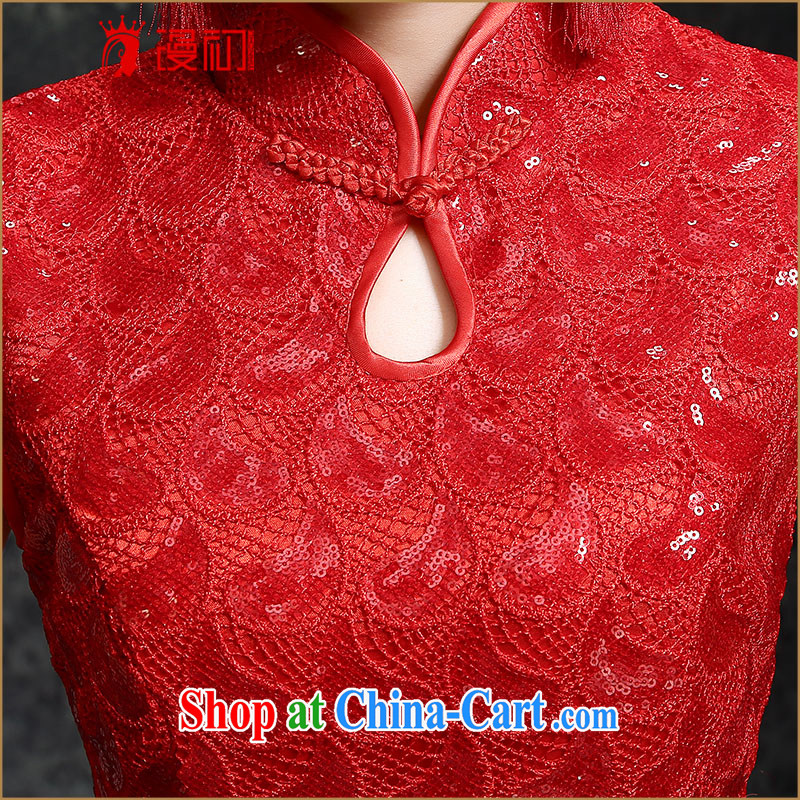Definition 2015 early New cheongsam Chinese, LED lights, lace short dresses bridal toast serving red, diffuse, and, shopping on the Internet