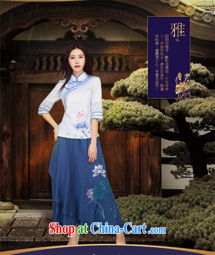 Mr Henry Tang, Ramadan 2015 Han-improved national wind Cultivating Female Chinese retro T-shirt Chinese picture color M pictures, price, brand platters! Elections are good character, the national distribution, so why buy now enjoy more preferential! Health