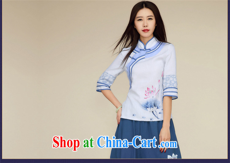 Mr Henry Tang, Ramadan 2015 Han-improved national wind Cultivating Female Chinese retro T-shirt Chinese picture color M pictures, price, brand platters! Elections are good character, the national distribution, so why buy now enjoy more preferential! Health