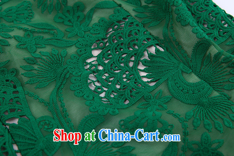 Shallow end, high-end Openwork embroidery improved stylish big beauty cheongsam dress XWG 140,301 blue XXXL pictures, price, brand platters! Elections are good character, the national distribution, so why buy now enjoy more preferential! Health