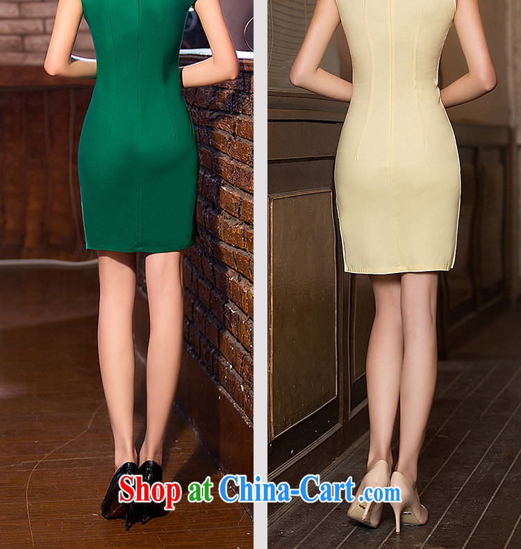 Love spell Fort Lauderdale 2015 new summer fashion graphics thin beauty short, short-sleeved, for Chinese qipao green XXL (98 / 80/102 pictures, price, brand platters! Elections are good character, the national distribution, so why buy now enjoy more preferential! Health