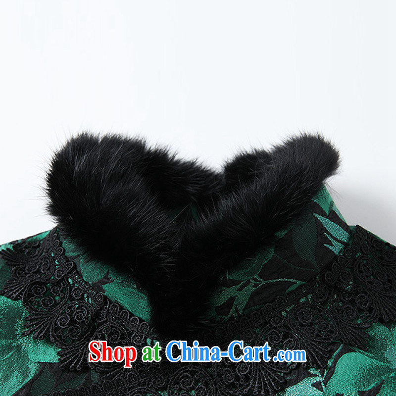 The end is very stylish and Improved spell gross sleeveless Folder unit does not turn on's short cheongsam XWG 141,013 XXL dark, light (at the end) QM, shopping on the Internet