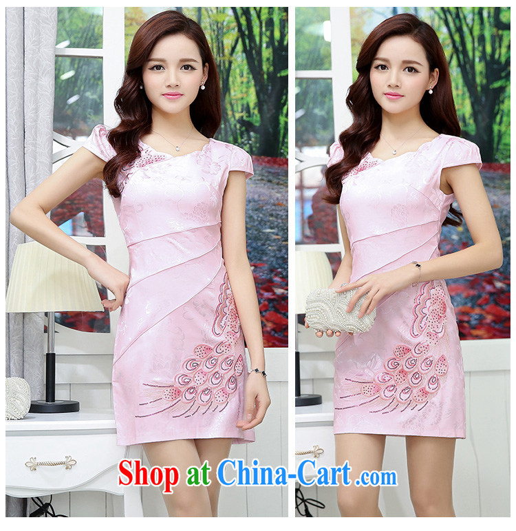 Mu season 2015 summer new women who are decorated in stylish and improved cheongsam dress retro style 1560 red L pictures, price, brand platters! Elections are good character, the national distribution, so why buy now enjoy more preferential! Health