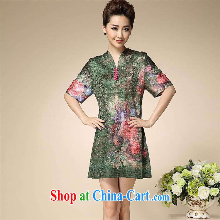 Qin Qing store 2015 pressure hem stamp middle-aged dresses Spring and Autumn middle-aged and older mother larger female yjn 002 red XXXL pictures, price, brand platters! Elections are good character, the national distribution, so why buy now enjoy more preferential! Health