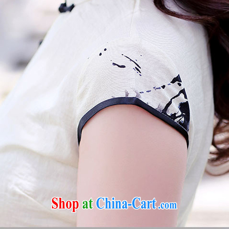 The Timorese Connie 2015 summer New China wind-water and ink stamp improved the forklift truck cheongsam dress ink XXL spend, the Timorese Connie, shopping on the Internet