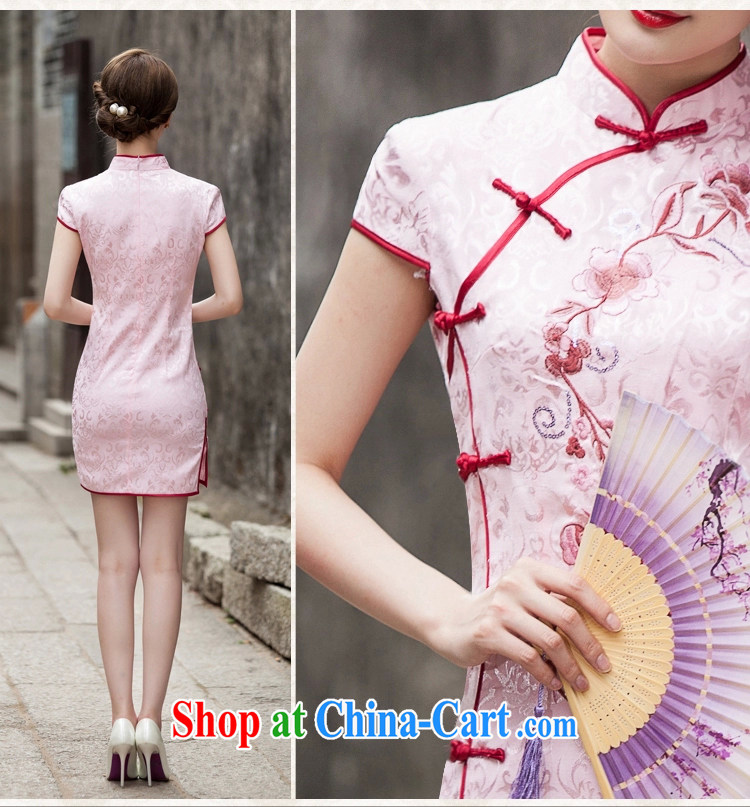 Hsueh-Chi Lin Nunnery 2015 spring and summer New Tang with retro improved stylish short, cultivating daily cheongsam dress #1124 white L pictures, price, brand platters! Elections are good character, the national distribution, so why buy now enjoy more preferential! Health