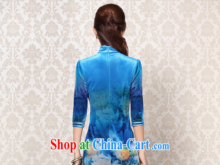 Shallow end improved Stylish retro wool stamp duty cuff in daily short cheongsam XWG 13 - 25 blue XXXL pictures, price, brand platters! Elections are good character, the national distribution, so why buy now enjoy more preferential! Health