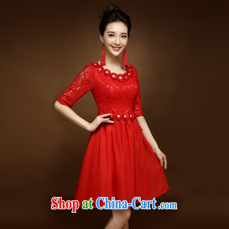 A good service is a 2015 new dresses, short spring and summer red bride toast wedding serving Chinese style dress red 2 XL, good service, and shopping on the Internet