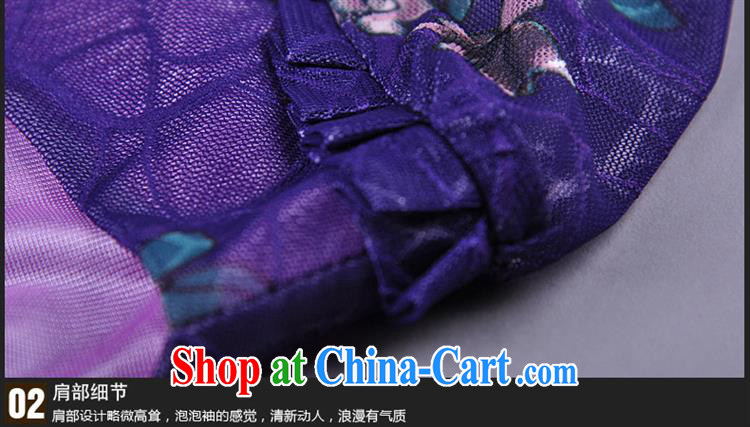 Qin Qing store 2015 spring and summer new, larger dresses MOM Women's clothes N 1573 purple XXL pictures, price, brand platters! Elections are good character, the national distribution, so why buy now enjoy more preferential! Health