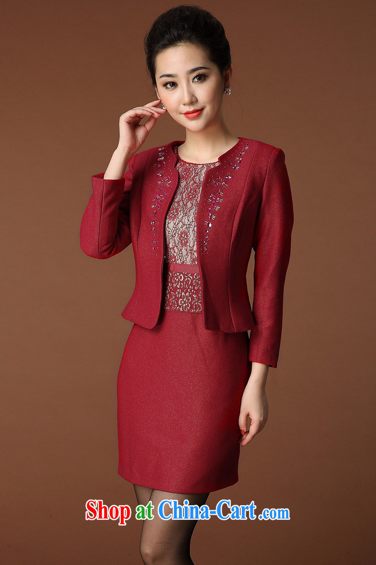 Qin Qing store dresses her mother with her mother-in-law, older dresses spring and fall 40 - 50-year-old mother with wedding package wine red long-sleeved pictures, price, brand platters! Elections are good character, the national distribution, so why buy now enjoy more preferential! Health