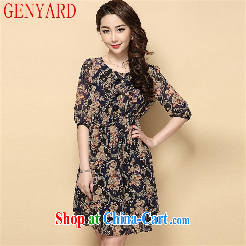 Qin Qing store snow woven stamp loose dresses mother load 3 suit XL