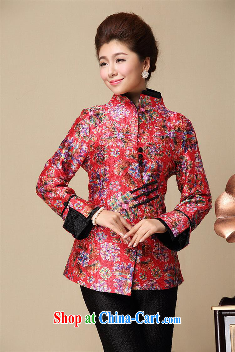 Qin Qing store wedding service wedding upscale MOM load the code style weddings wedding spring wedding silk floral jacket red 3XL pictures, price, brand platters! Elections are good character, the national distribution, so why buy now enjoy more preferential! Health